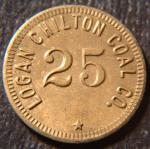 Logan Chilton Coal Co. 25¢ Coal Token