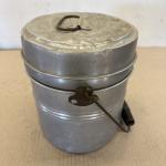 Vintage Aluminum Coal Miner's Lunch Bucket Set