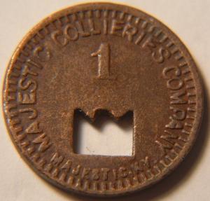 Kentucky 1¢ Coal Token - Majestic Collieries