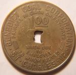 Virginia $1 Coal Scrip Token - Benedict Coal Corp