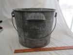Antique Tin Coal Miner Railroad Bucket with Handles