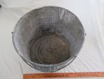 Antique Tin Coal Miner Railroad Bucket with Handles