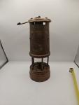Vintage Brass Coal Mining Lantern from Aberaman