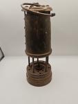 Vintage Brass Coal Mining Lantern from Aberaman