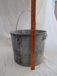 Antique Tin Coal Miner Railroad Bucket with Handles