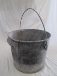 Antique Tin Coal Miner Railroad Bucket with Handles