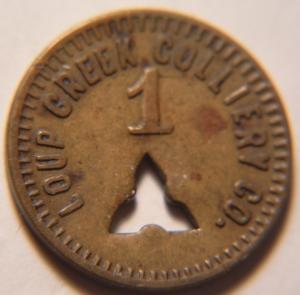 West Virginia 1¢ Coal Token - Loop Creek