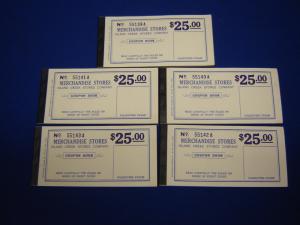 Set of 5 Island Creek Coal Mine Scrip Coupons