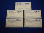 Set of 5 Island Creek Coal Mine Scrip Coupons