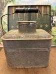 Vintage Steel Coal Miners Lunch Pail Bucket