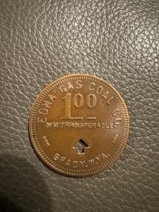 EDNA GAS COAL SCRIP - Brady, WV Coal Token