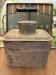 Vintage Steel Coal Miners Lunch Pail Bucket
