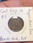 Kopper Stores 1 Cent Coal Scrip Trade Token