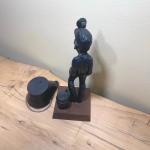 Carved Coal Miner Statue Figurine by Steve Turkovich