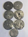 Set of 7 Coal Scrip Trade Tokens