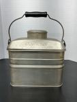 Vintage Aluminum Coal Miners Lunch Pail with Compartments