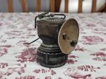 Vintage Justrite Carbide Coal Miners Hat Lamp