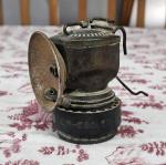 Vintage Justrite Carbide Coal Miners Hat Lamp