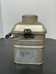 Vintage Aluminum Coal Miners Lunch Pail with Compartments