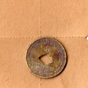 Royal Blue Diamond Coal Company 5 Cent Scrip