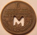 West Virginia 5¢ Coal Token - Margarette Coal Co