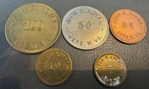 6 Piece Set of John R. Kovel Coal Scrip