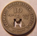 West Virginia 10¢ Coal Token - Olcott Edition