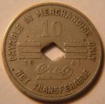 VIRGINIA 10¢ COAL SCRIP/TOKEN, BLUE DIAMOND COAL CO., BONNY BLUE, (LEE COUNTY)