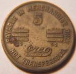 TENNESSEE 5¢ COAL SCRIP/TOKEN, NEW RIVER FUEL CO., FORK MOUNTAIN, TN (ANDERSON)
