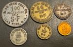 6 PC Set SLAB FORK COAL CO,  SLAB FORK, W.VA RALEIGH CO WV COAL SCRIP