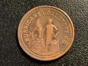 Hurricane Coal Store Co Trade Token, Illinois