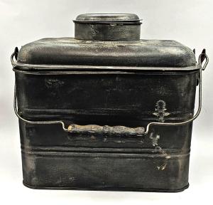 Vintage Coal Miners Metal Lunch Pail with Handle