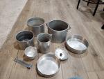 Aluminum Coal Miner's Lunch Bucket with Extras