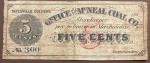 McNeal Coal Co. Yatesville PA 5c Scrip Note