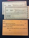 Assorted Coal Scrip: 8 Cards, 1 Receipt, 1 Book