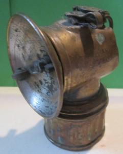 Vintage Justrite Brass Miner's Lamp from 1920