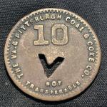 VA & Pittsburgh Vintage 10 Cent Coal Token