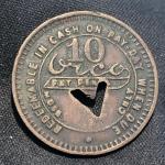 VA & Pittsburgh Vintage 10 Cent Coal Token