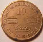 Virginia 10¢ Coal Token - Blue Diamond Coal Co