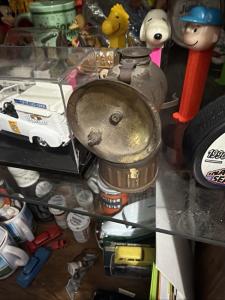 Vintage Brass Carbide Head Lamp for Miners