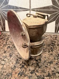Vintage Justrite Carbide Miners Lamp for Coal Mining