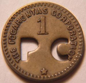 Virginia Coal Token from Pocahontas Corp