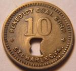 Virginia 10¢ Coal Token - Benedict Coal Corp