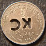 Virginia 5¢ Coal Token - King Cole Mining