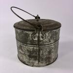 Vintage Coal Miner Tin Lunch Pail with Handle