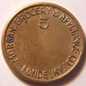 Kentucky 5¢ Coal Token - Morgan Grocery