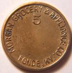 Kentucky 5¢ Coal Token - Morgan Grocery