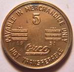 Kentucky 5¢ Coal Token - Morgan Grocery