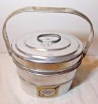 LEYSE Oval Coal Miners Lunch Bucket - Vintage Style