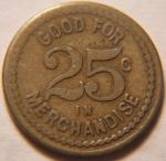 Kentucky 25¢ Coal Token W. G. Duncan Co